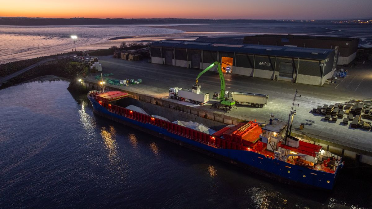 Vue aérienne du quai